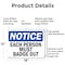 Signmission Each Person Must Badge Out, 18 in W x Rectangle, Aluminum OS-2PACK-NS-A-1218-L-11606 - alternate 2